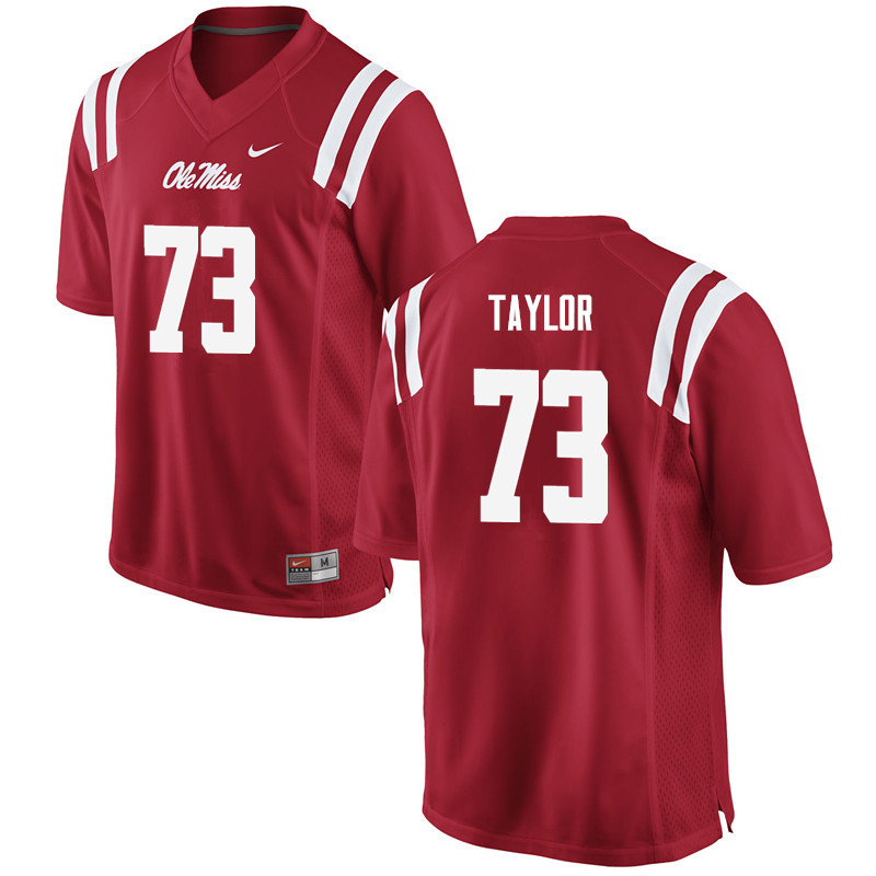 Men Ole Miss Rebels #73 Rod Taylor College Football Jerseys-Red - Click Image to Close
